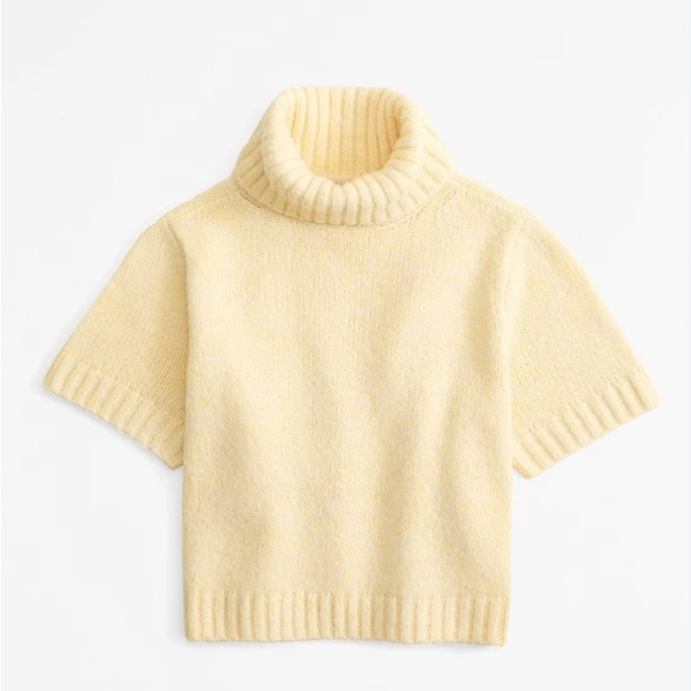 Abercrombie & Fitch Soft Yellow Turtleneck Sweater